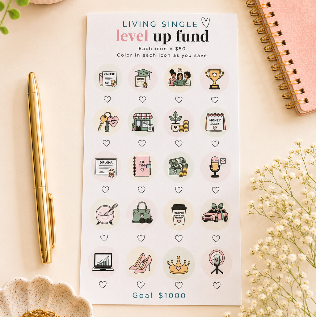 Level Up Fund Tracker - A6 (Living Single Collection)