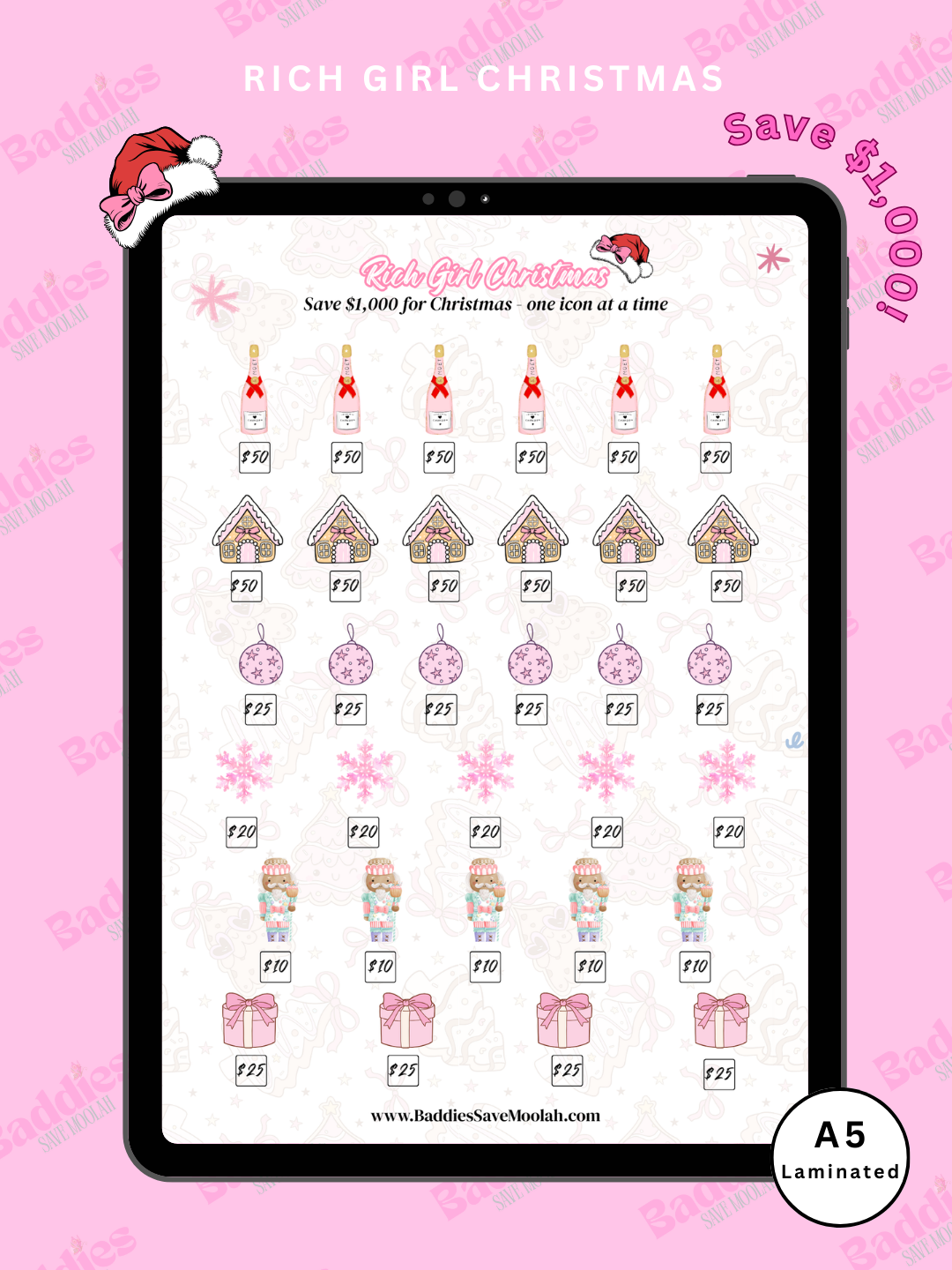 Rich Girl Christmas (Pink) – $1,000 Challenge