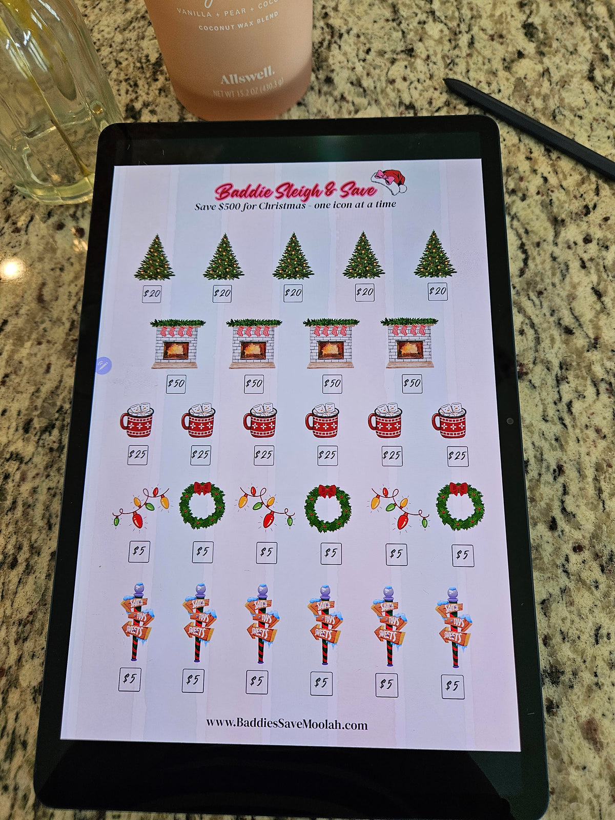 Baddie Sleigh & Save (Red) – $500 Challenge